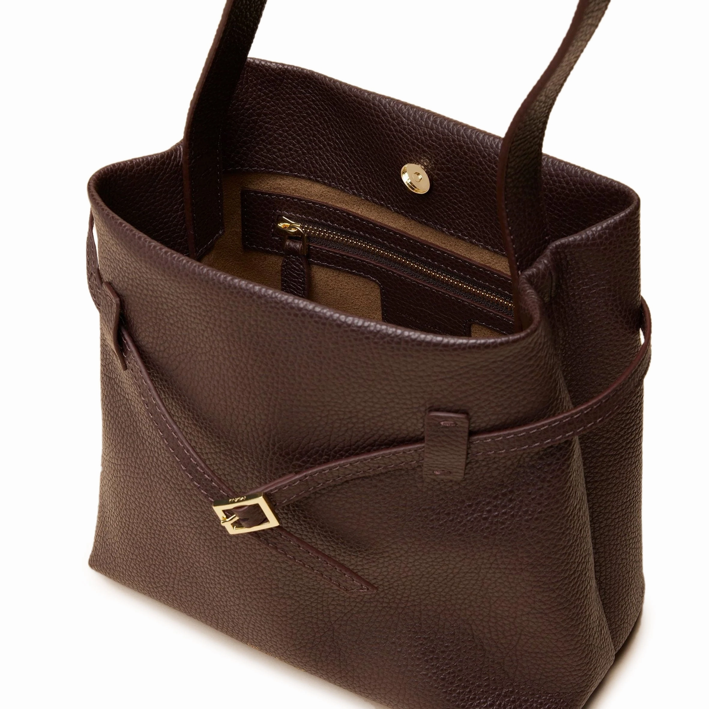 Mini Tote du Jour, Calf, Brown