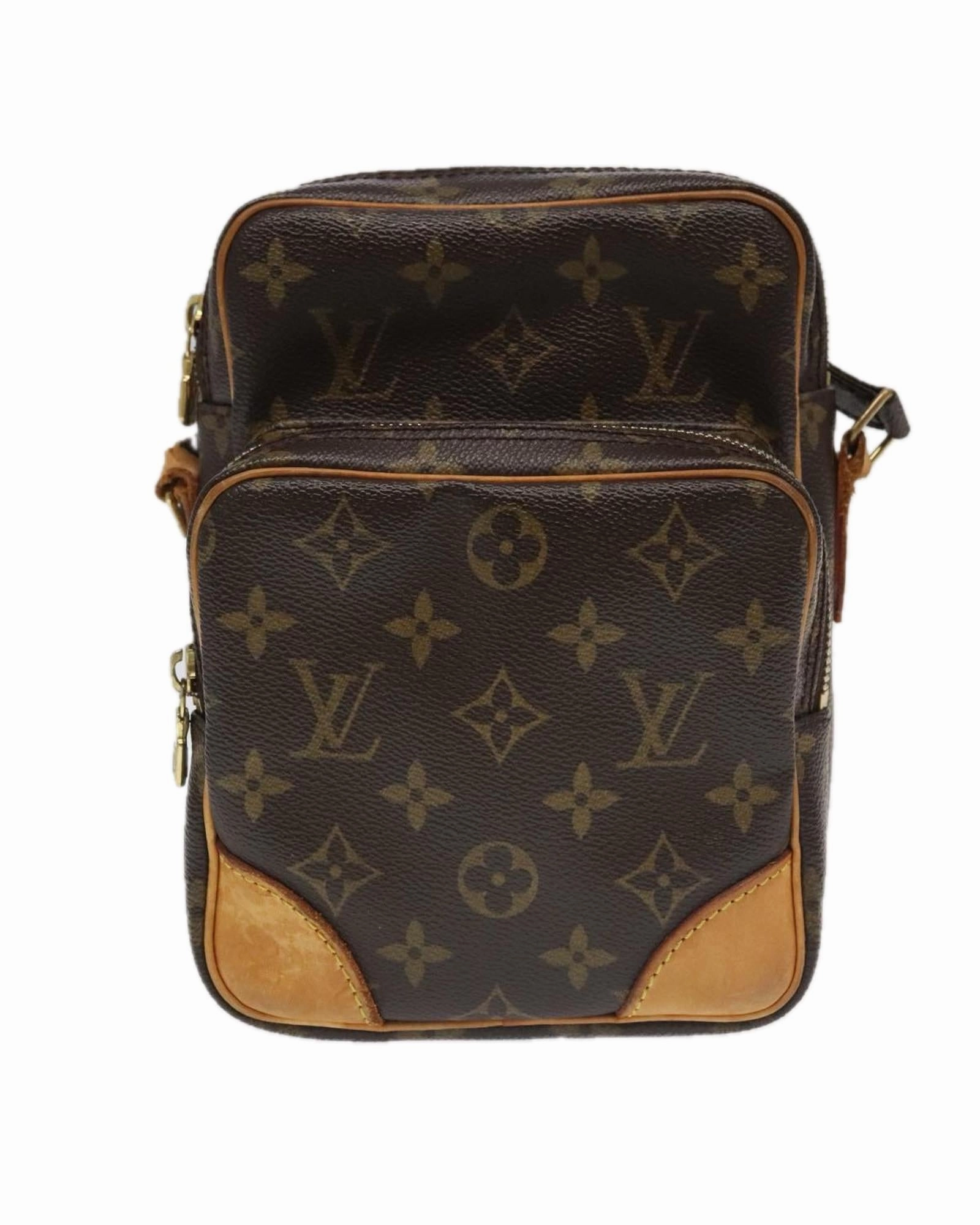 Monogram Canvas Shoulder Bag with Adjustable Strap