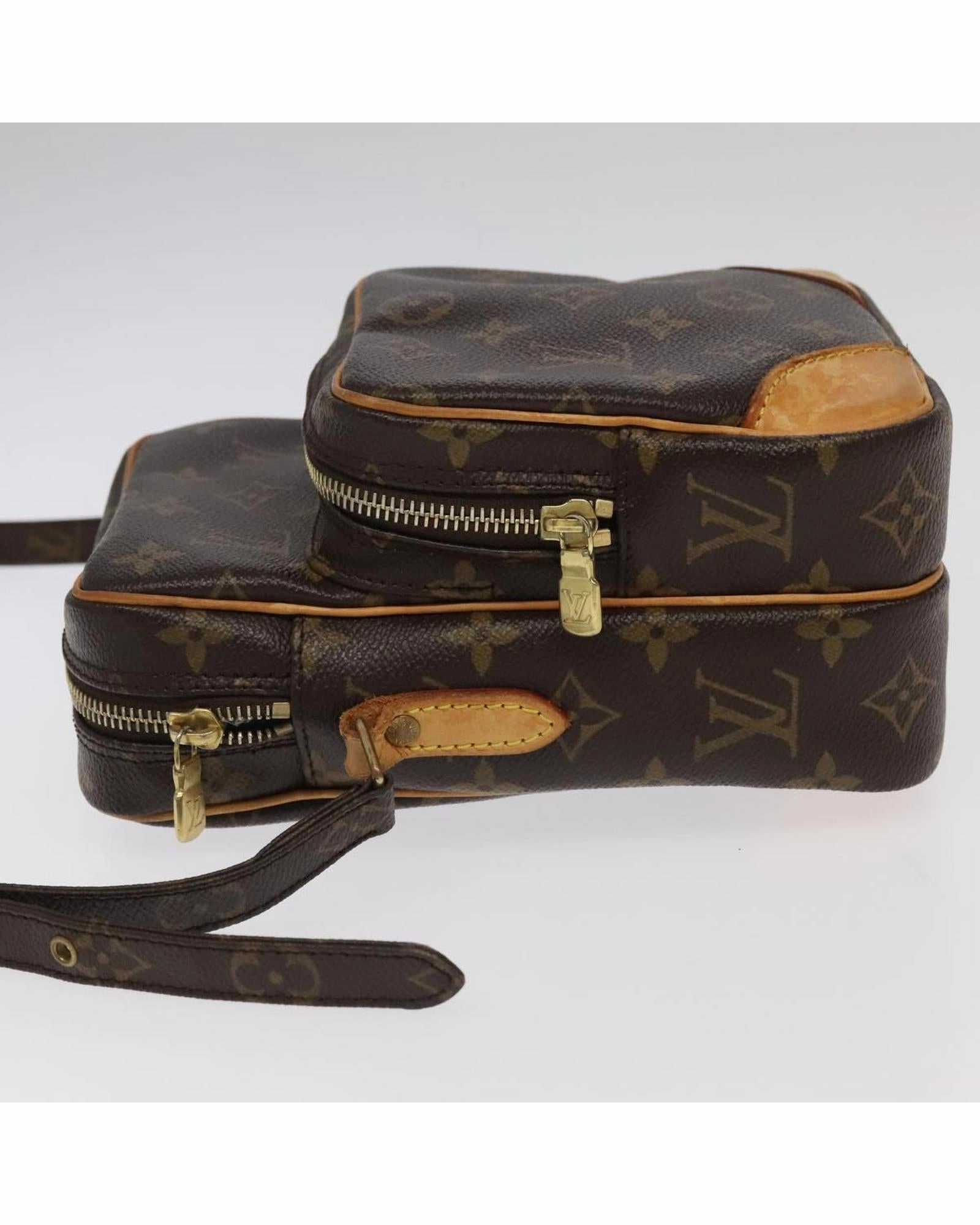 Monogram Canvas Shoulder Bag with Adjustable Strap
