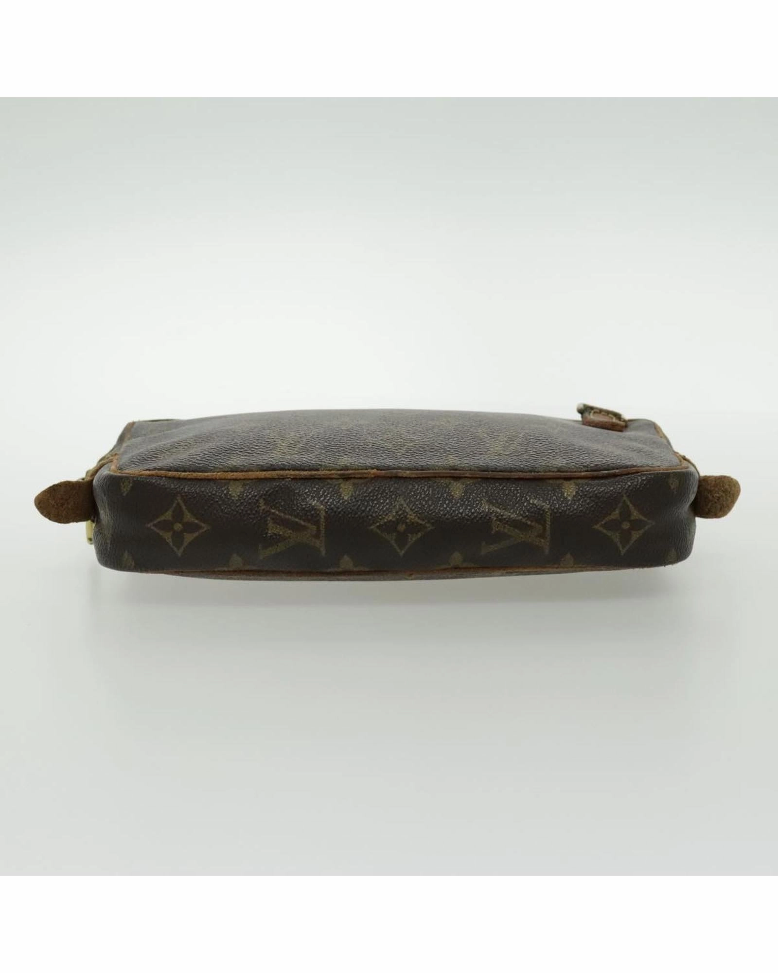 Monogram Canvas Shoulder Bag with Wear and Tear
