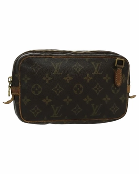 Monogram Canvas Shoulder Bag with Wear and Tear