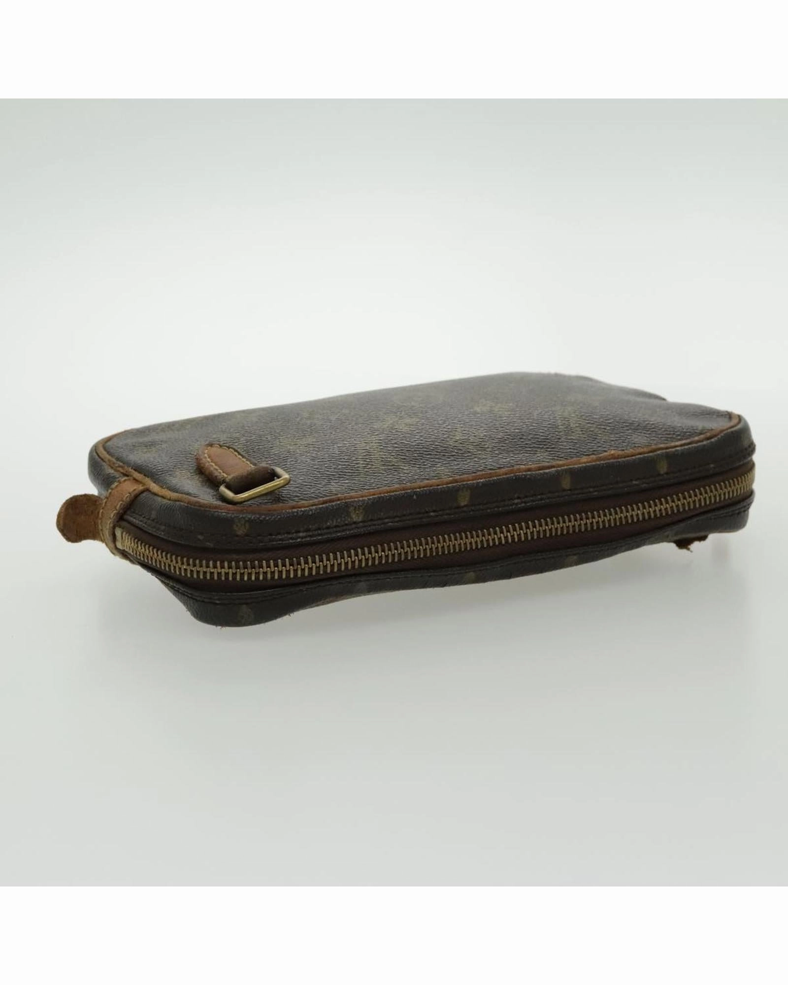 Monogram Canvas Shoulder Bag with Wear and Tear