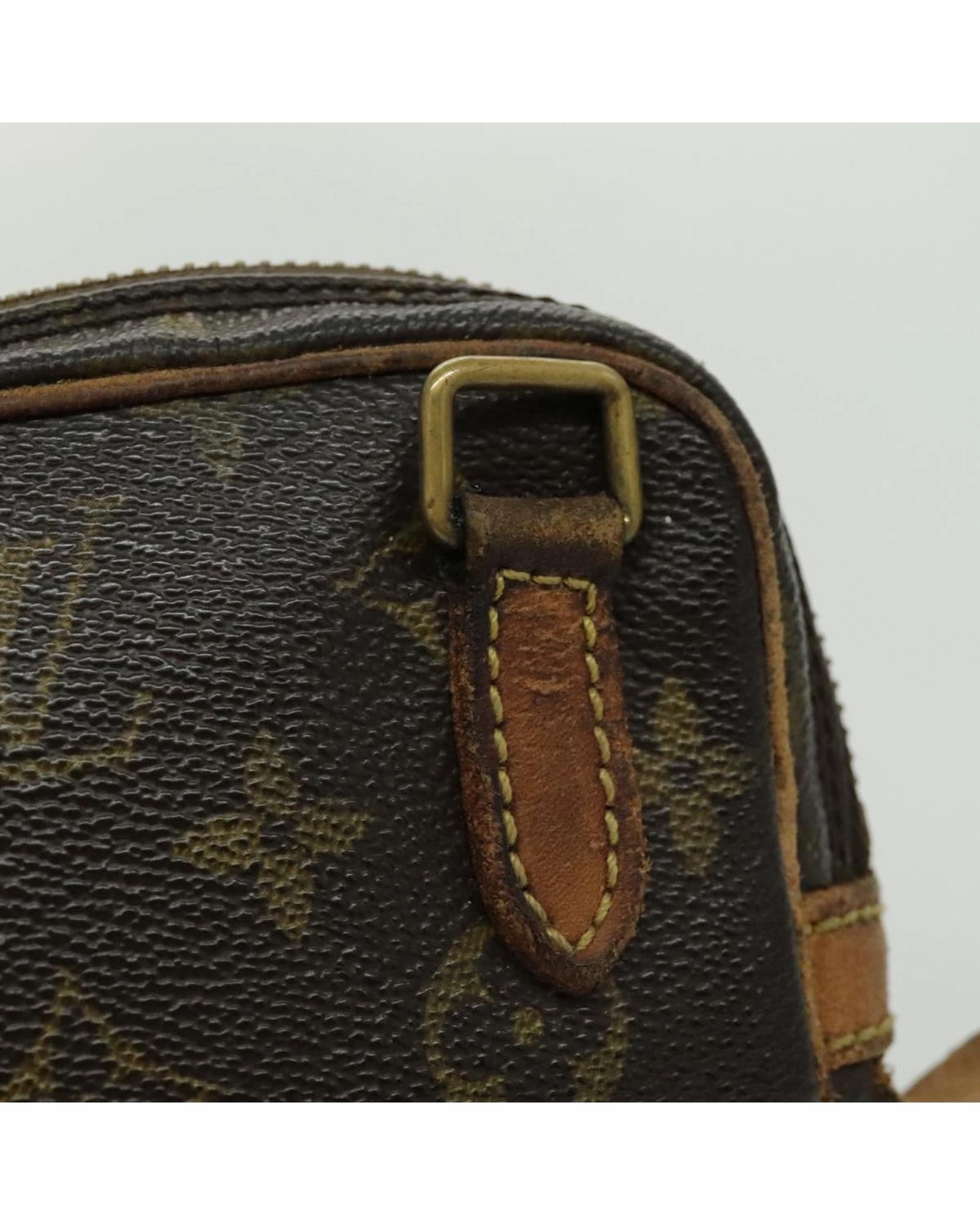 Monogram Canvas Shoulder Bag with Wear and Tear