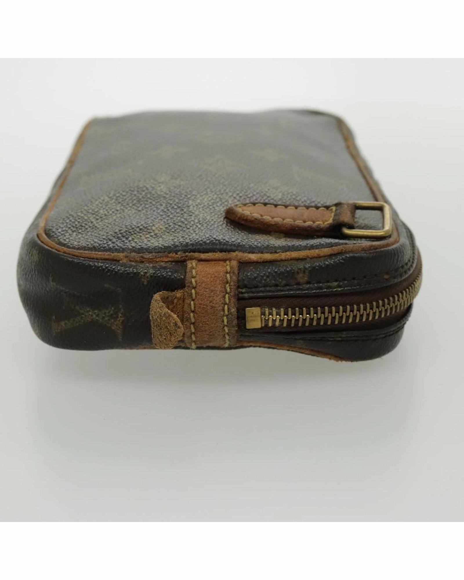 Monogram Canvas Shoulder Bag with Wear and Tear