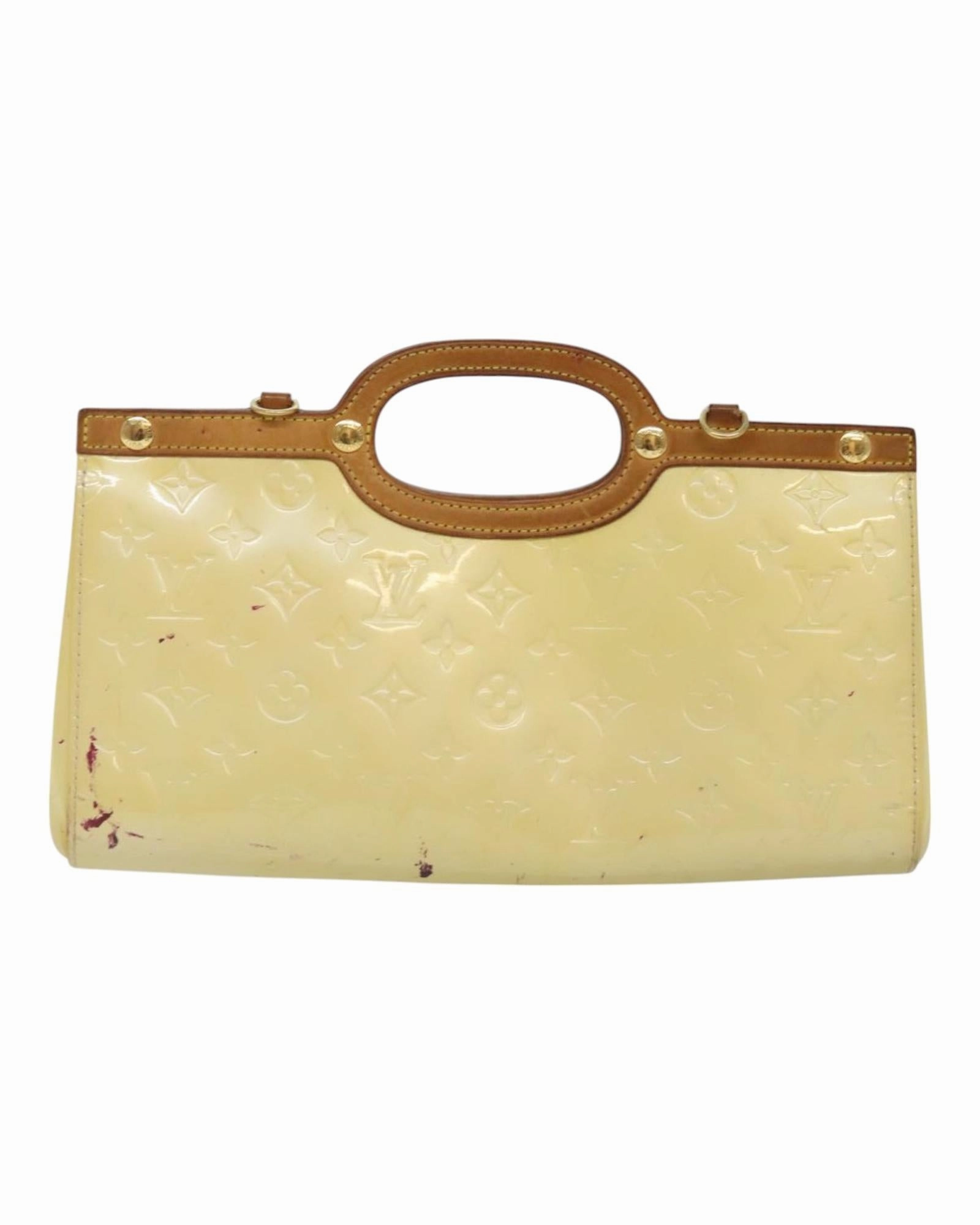 Monogram Vernis Roxbury Drive Patent Leather Hand Bag with Shoulder Strap