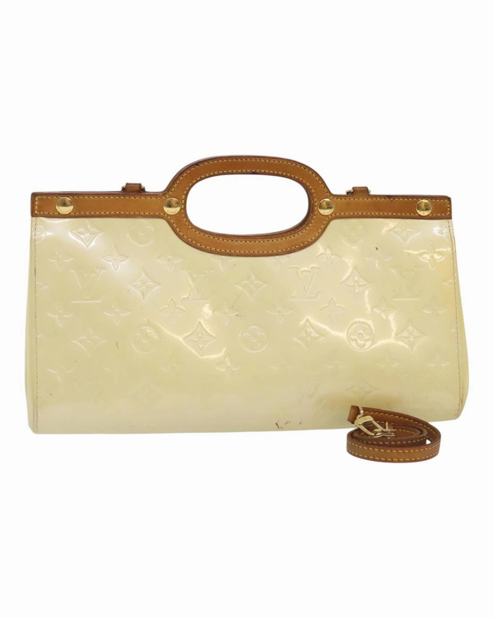 Monogram Vernis Roxbury Drive Patent Leather Hand Bag with Shoulder Strap