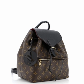 Montsouris NM Backpack Monogram Canvas with Leather PM