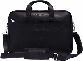 moosa'm. Leather Messenger Bag for Men & Women, Shoulder Bag with Detachable Shoulder Strap, Briefcase Laptop Bags for Work