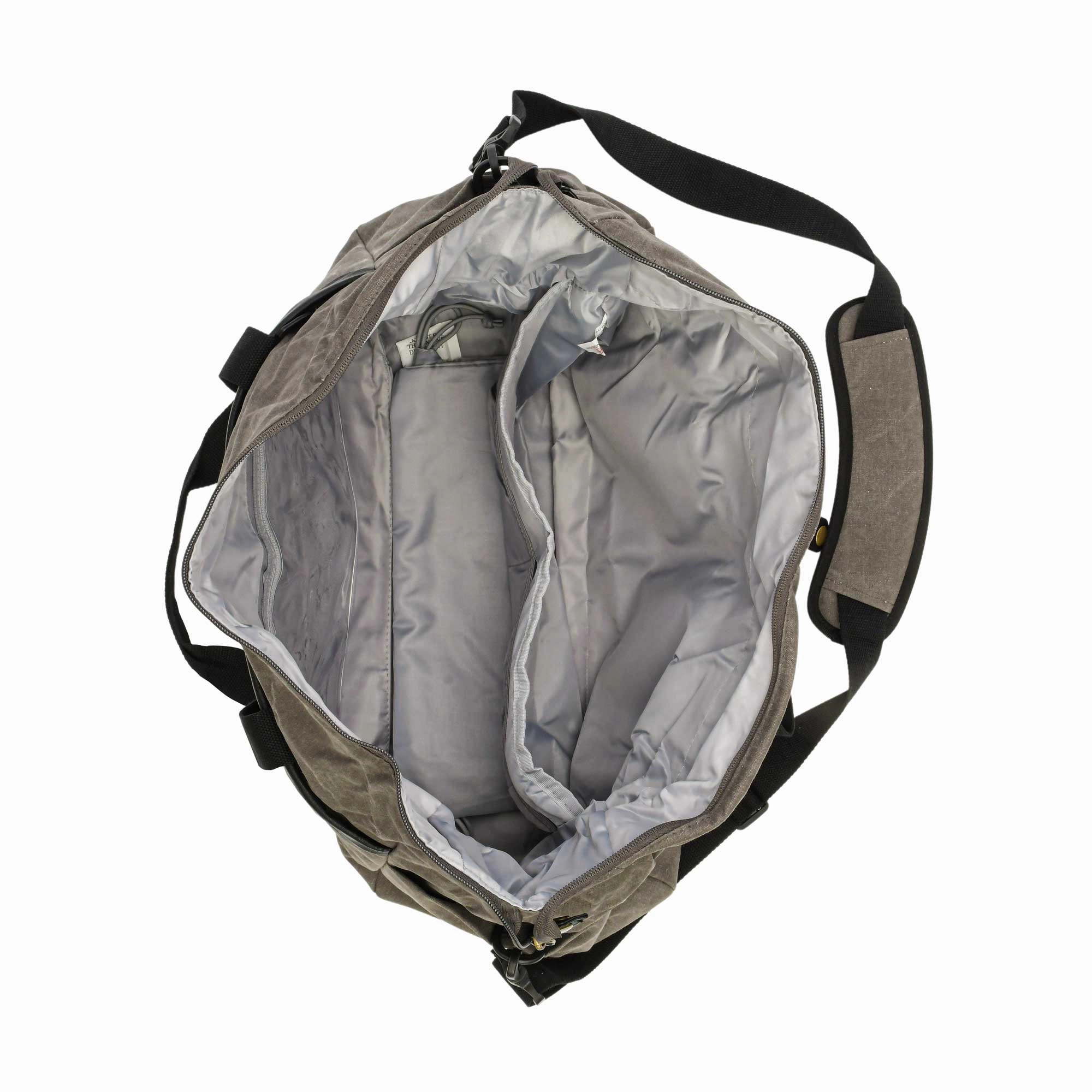 Mosafer Bag-smart Light Grey Duffle Canvas, Size: 51X33X23cm