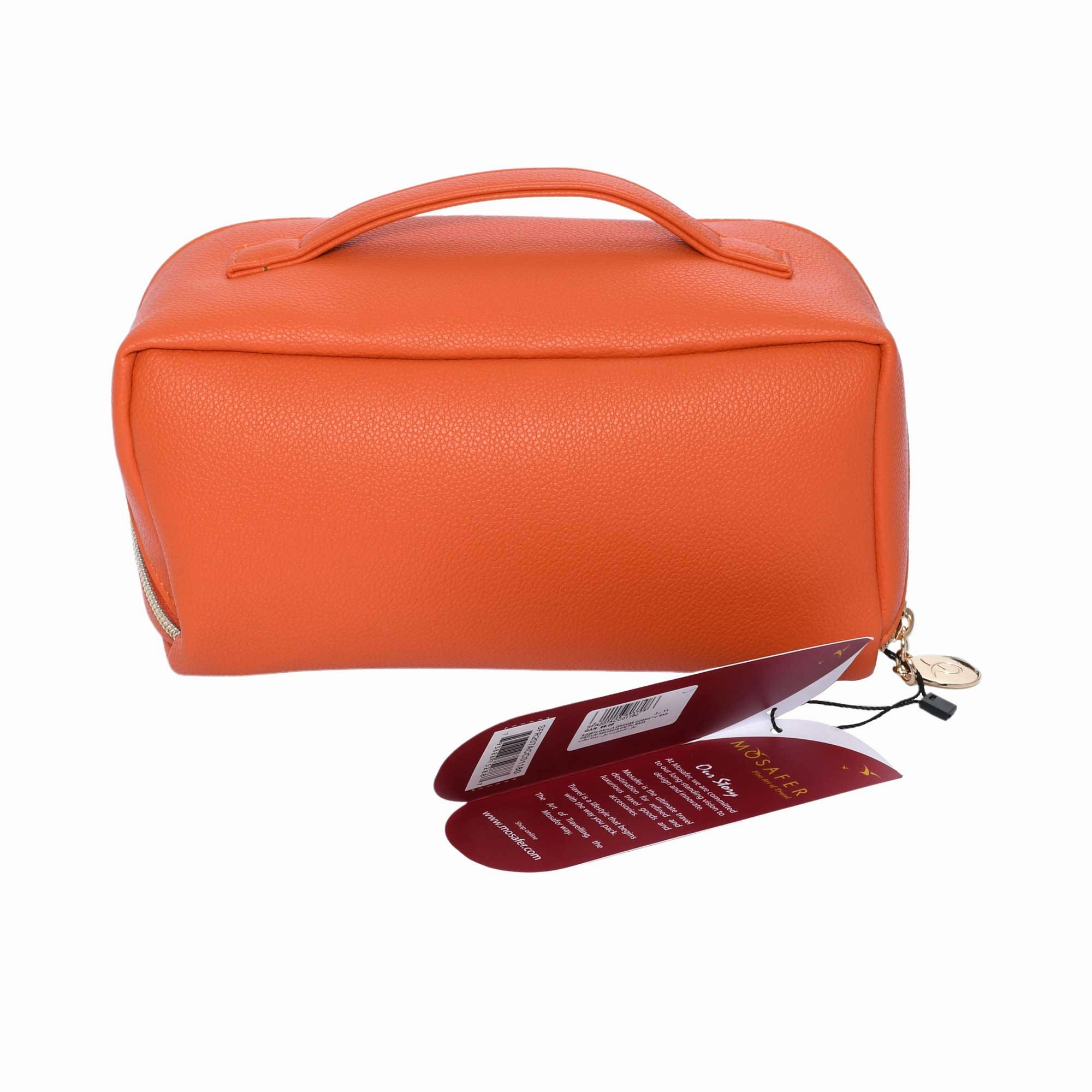 Mosafer Women's Dahlia Orange Cosmetic Bag