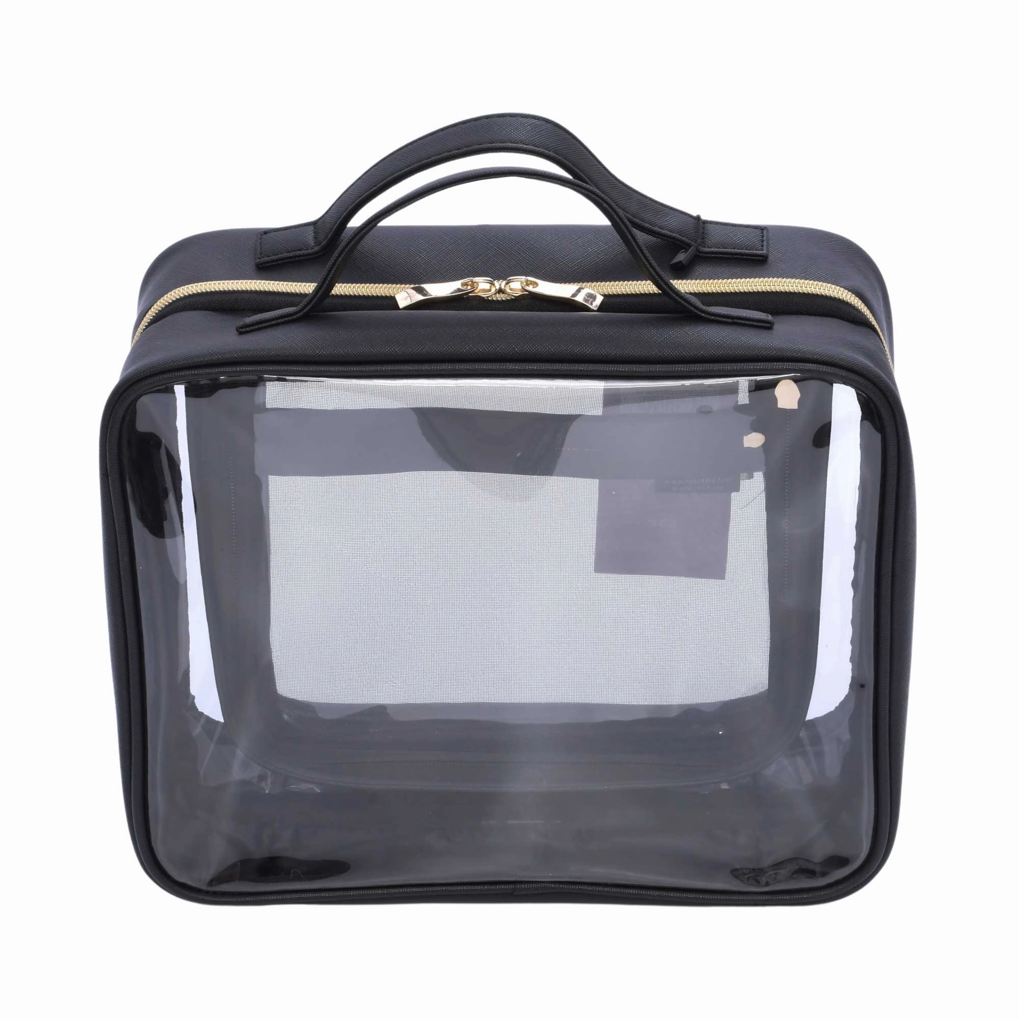 Mosafer Women's Nude Collection Polyester Black Toiletry, Size : 30X14X23 cm