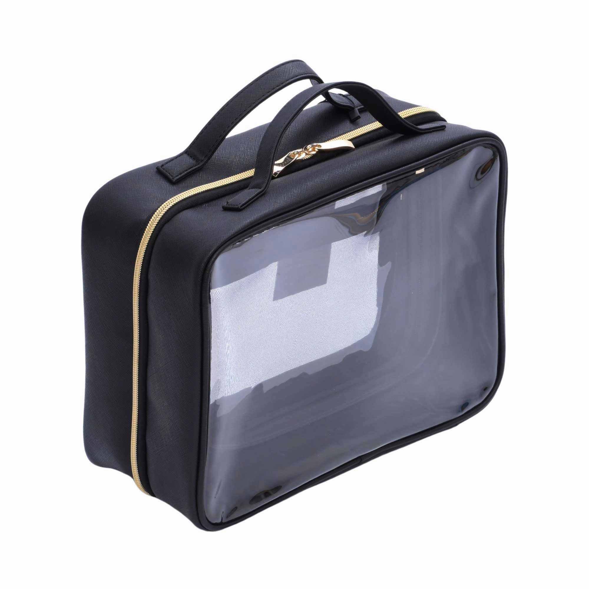 Mosafer Women's Nude Collection Polyester Black Toiletry, Size : 30X14X23 cm