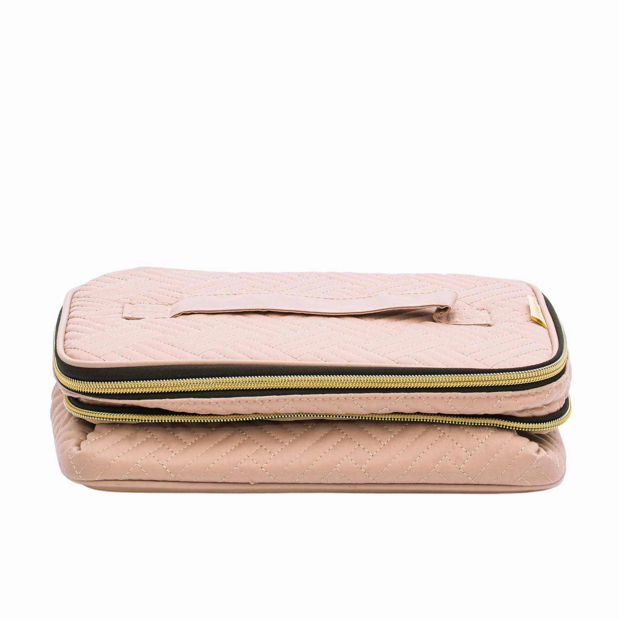Mosafer Women's Polyester Pink Cosmetic Bag, Size : 27X16X20cm