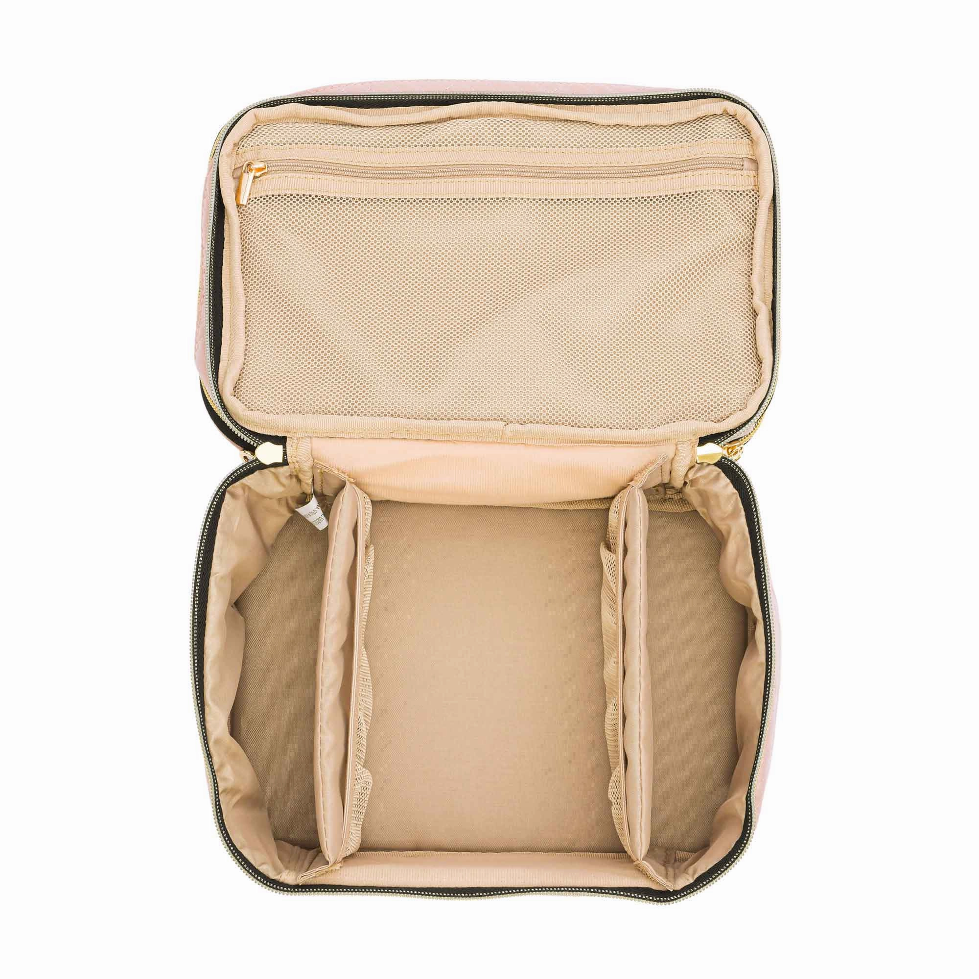 Mosafer Women's Polyester Pink Cosmetic Bag, Size : 27X16X20cm