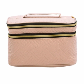 Mosafer Women's Polyester Pink Cosmetic Bag, Size : 27X16X20cm