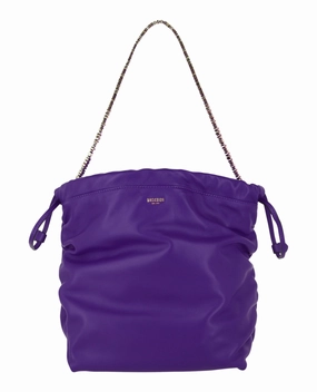 Moschino Drawstring Lettering Chain Shoulder Bag Womens 7556-8002-0279