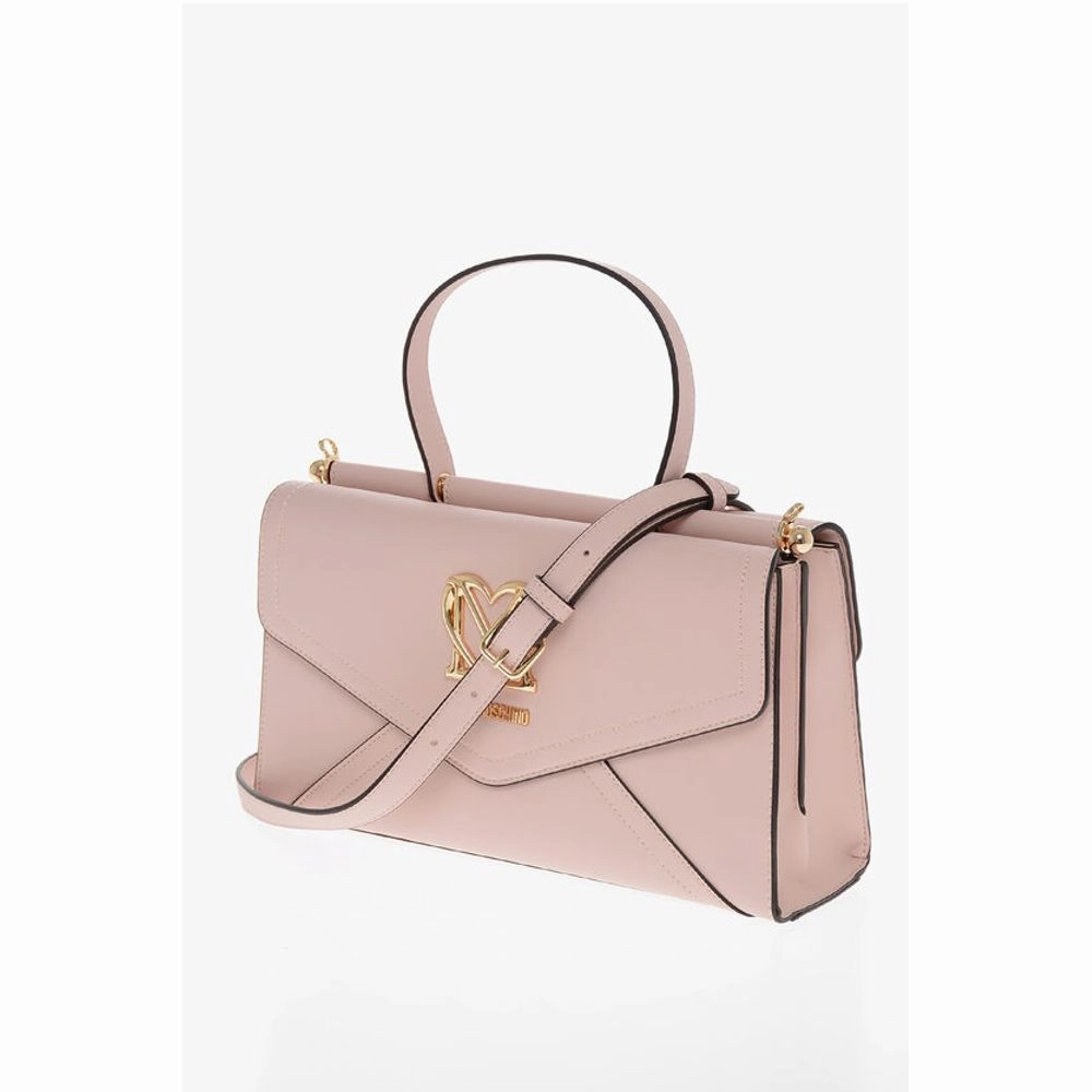 Moschino LOVE Faux Leather Envelope Bag with Removable Shoulder Women's Strap