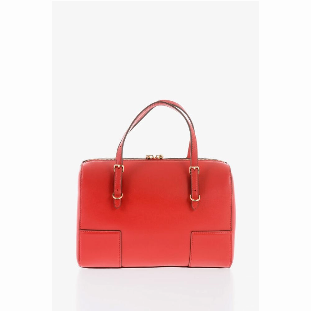 Moschino LOVE Faux Leather Handbag with Metal Golden Women's Logo