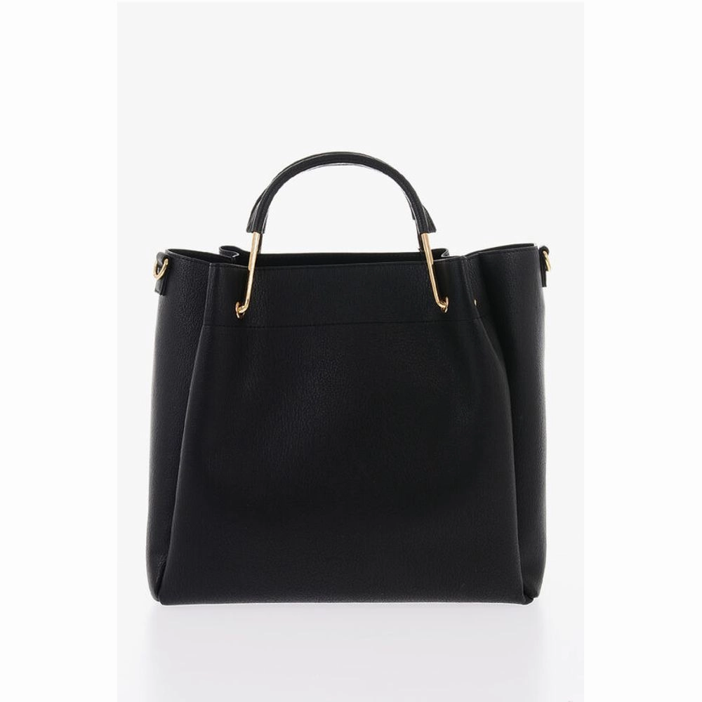 Moschino LOVE Faux Leather Tote Bag with Golden Women's Logo