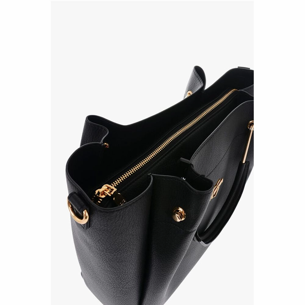 Moschino LOVE Faux Leather Tote Bag with Golden Women's Logo