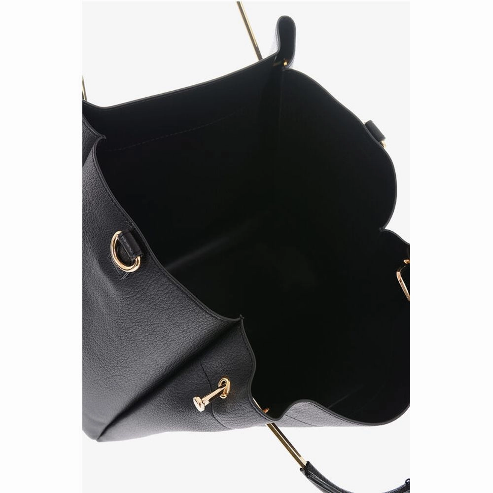 Moschino LOVE Faux Leather Tote Bag with Golden Women's Logo