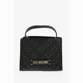 Moschino LOVE Quilted Faux Leather Bag with Removable Shoulder Women's Strap