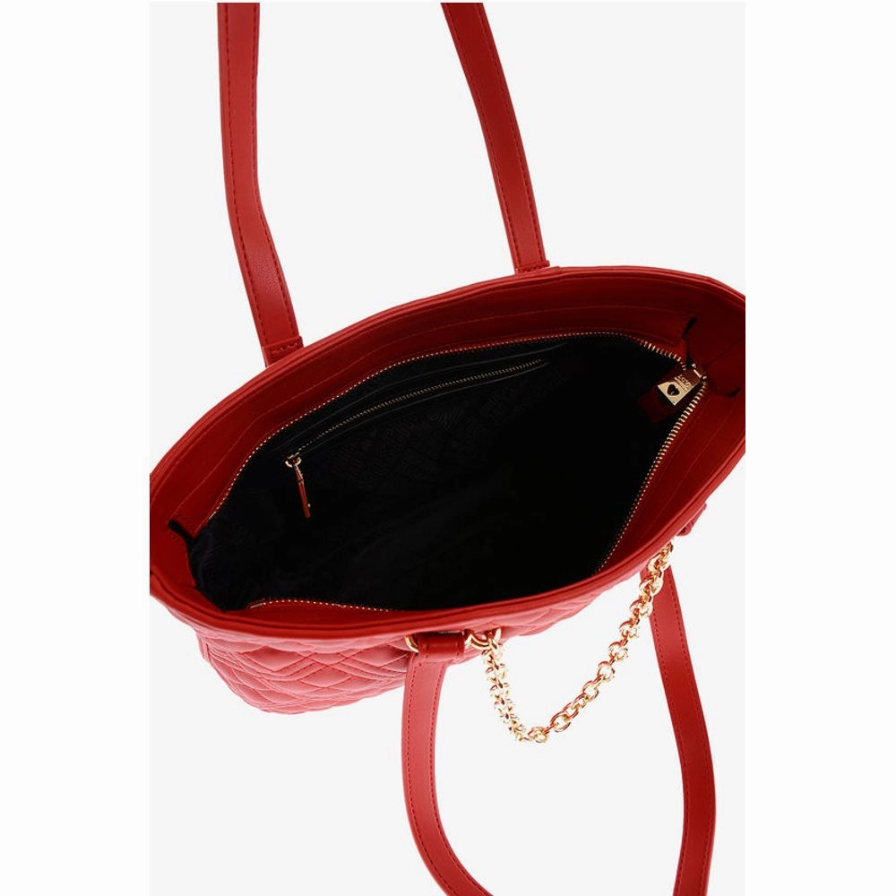 Moschino LOVE Quilted Faux Leather Tote Women's Bag