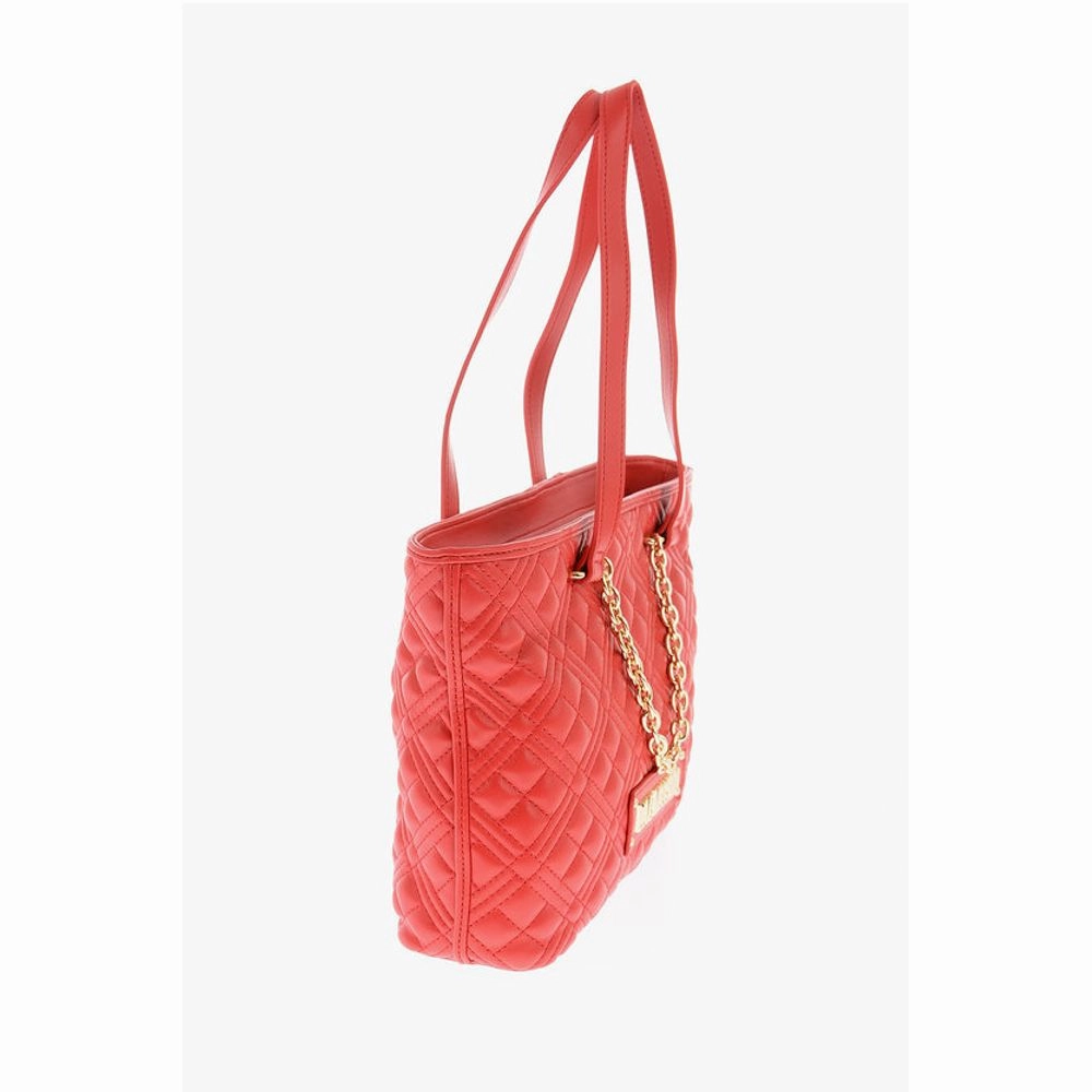 Moschino LOVE Quilted Faux Leather Tote Women's Bag