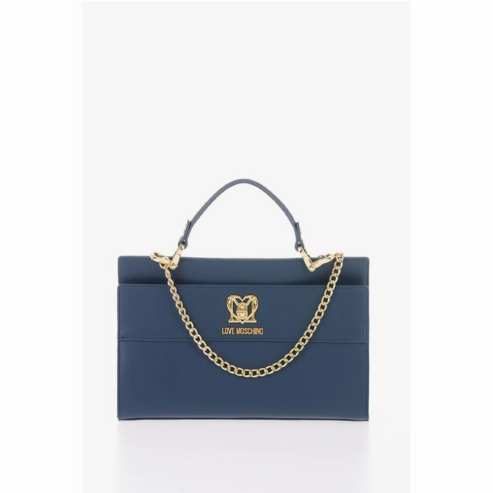Moschino LOVE Solid Color bag with Removable Faux Fur Women's Handle