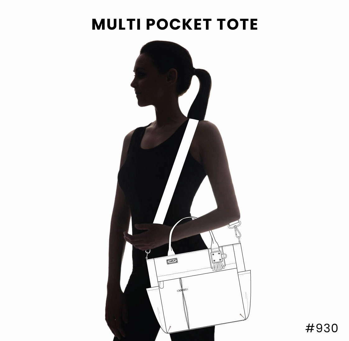 Multi Pocket Tote - Dark Gray
