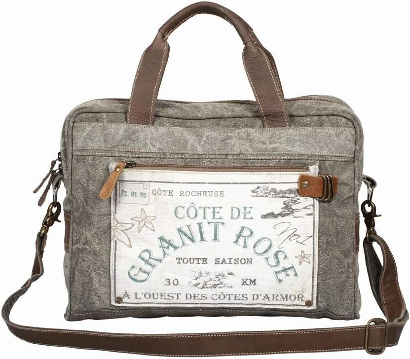 Myra Bag Granit Rose Upcycled Canvas Messenger Bag S-1363