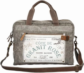 Myra Bag Granit Rose Upcycled Canvas Messenger Bag S-1363