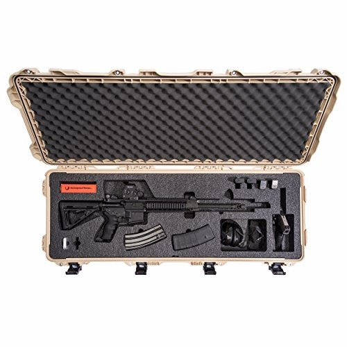 Nanuk 990 Waterproof Professional Gun Case With Foam Insert For Ar - Tan