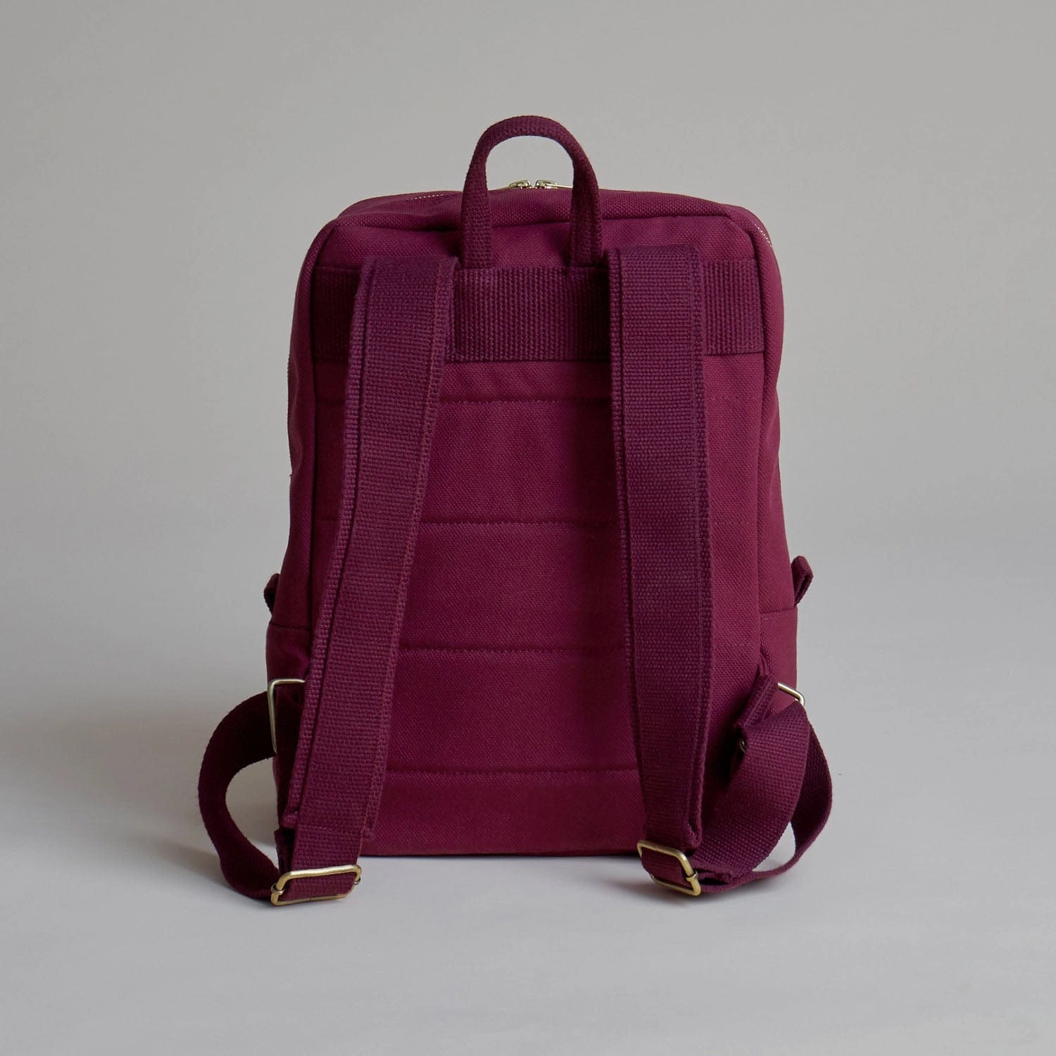 Natural Cotton Canvas Daypack | Bordeaux Red