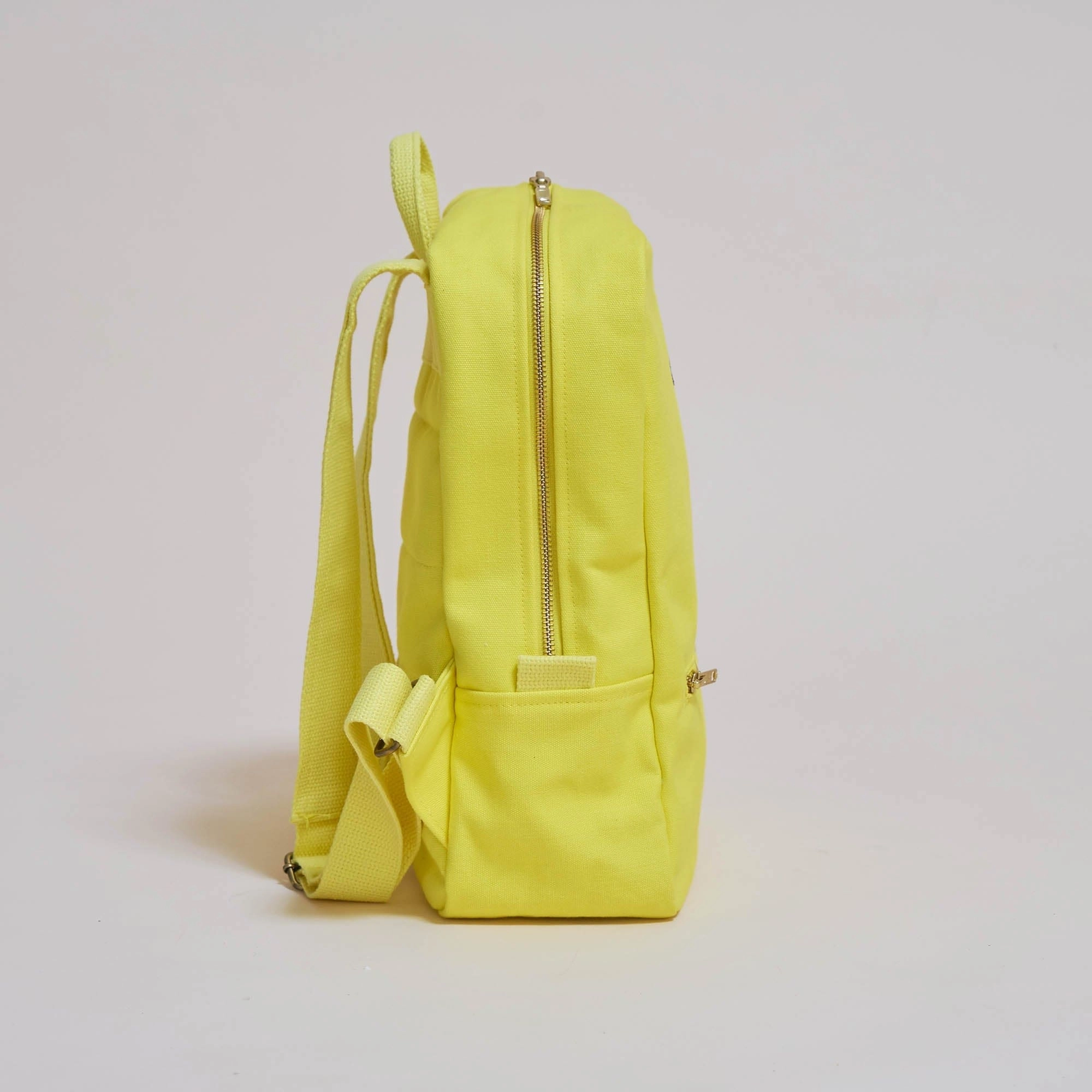 Natural Cotton Canvas Daypack | Bright Lemon