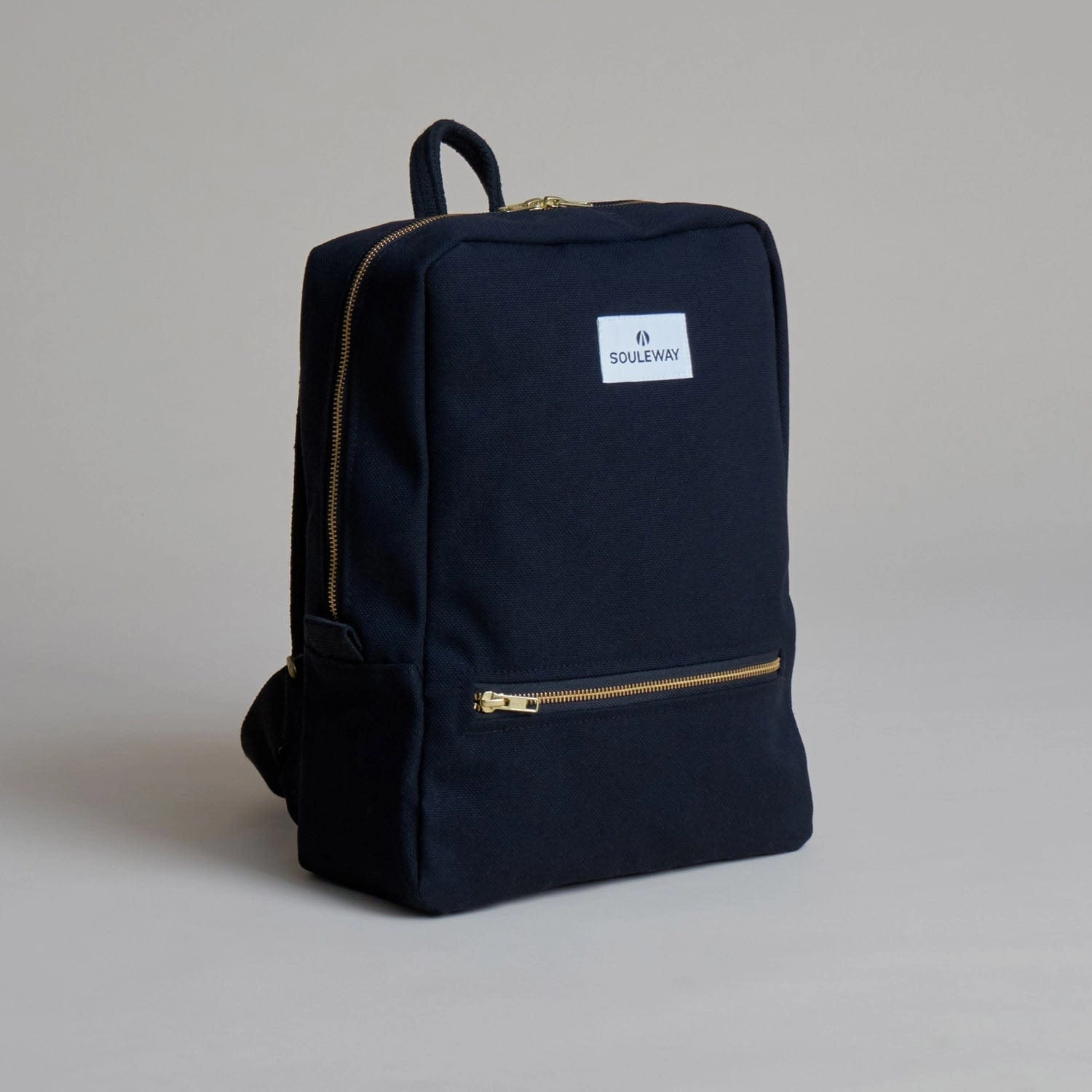 Natural Cotton Canvas Daypack | Night Black