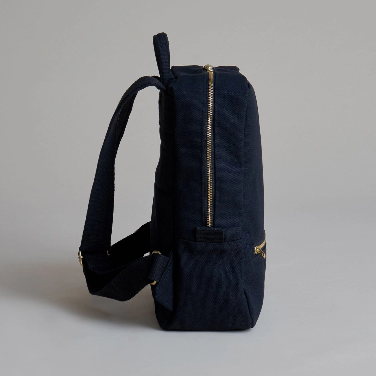Natural Cotton Canvas Daypack | Night Black