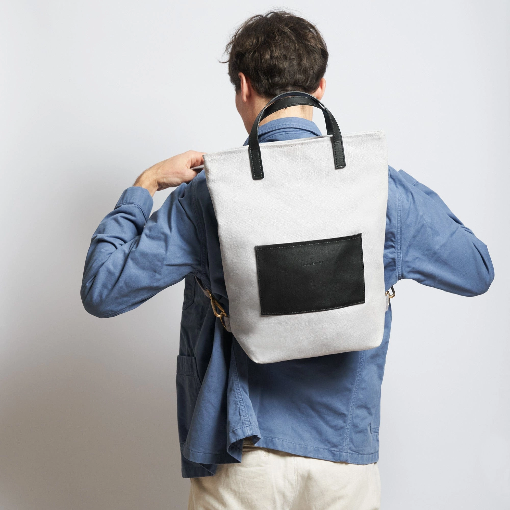 Natural Cotton Canvas Totepack | Dust Grey