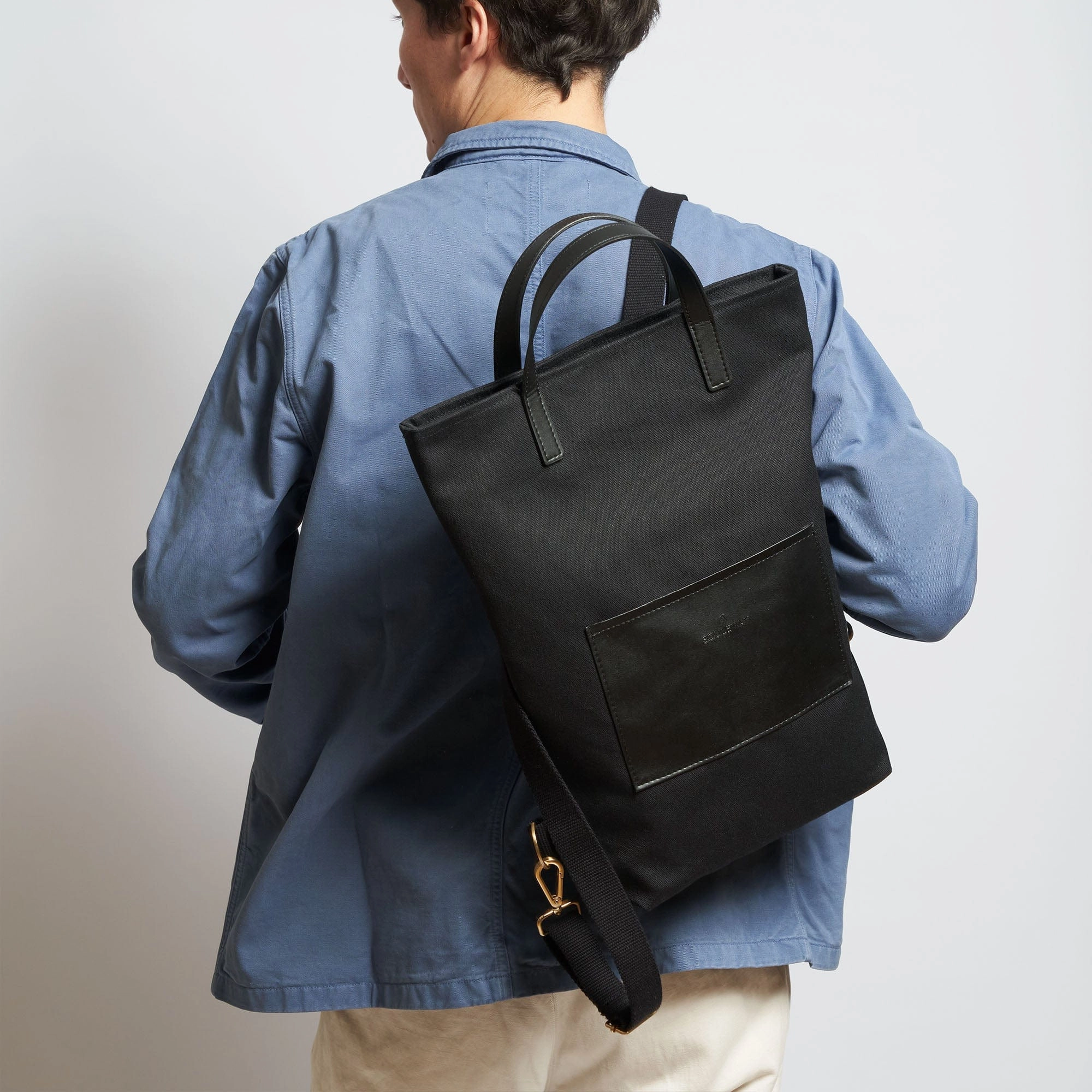 Natural Cotton Canvas Totepack | Night Black