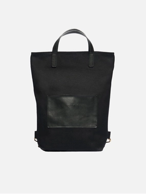 Natural Cotton Canvas Totepack | Night Black