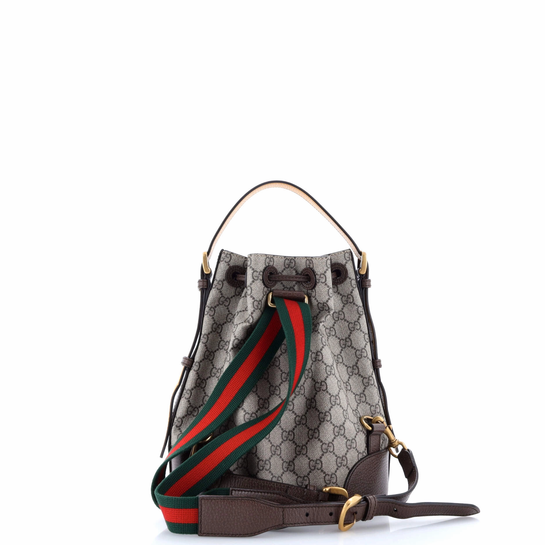 Neo Vintage Drawstring Bucket Backpack GG Coated Canvas Mini
