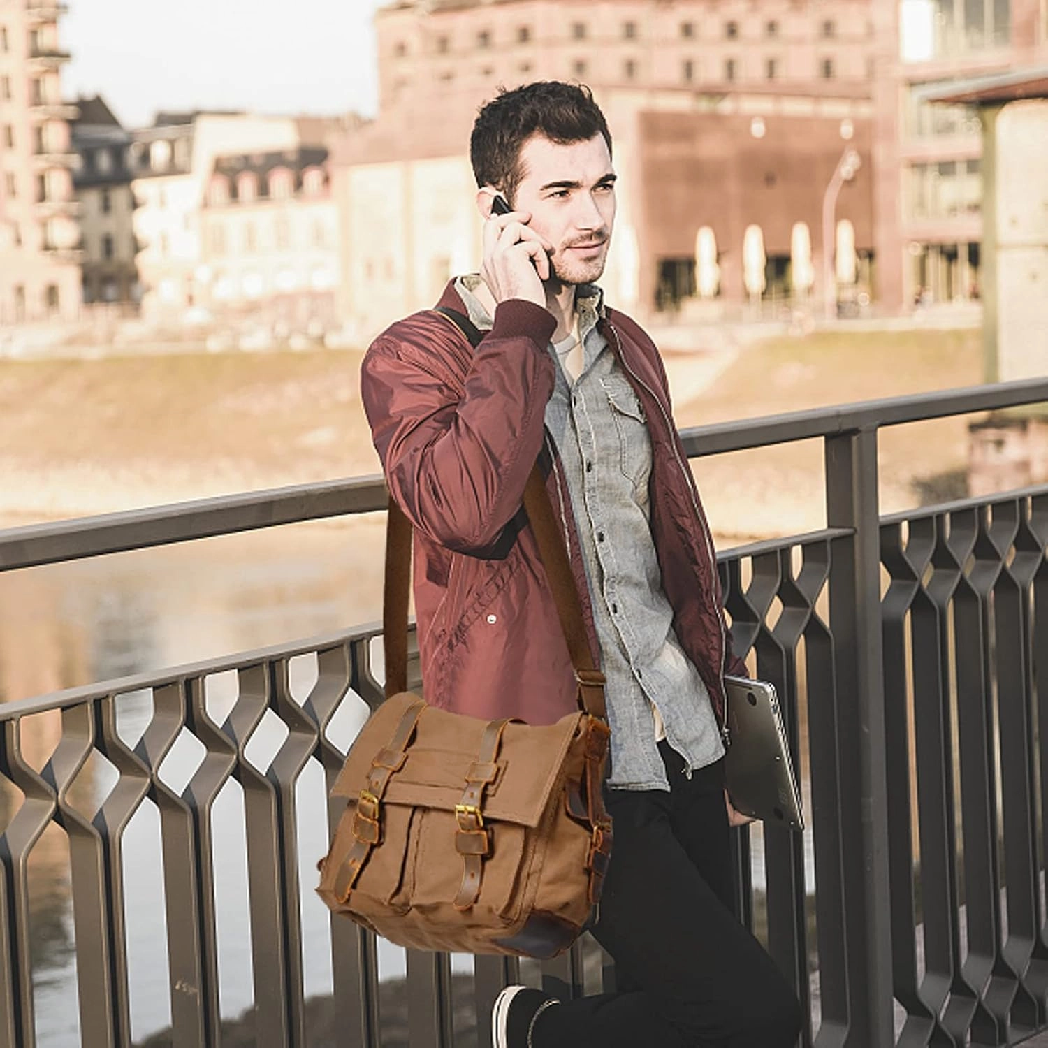 New Vintage Messenger Bag Satchel Bag bag Bookbag Casual Travel Shoulder Bag