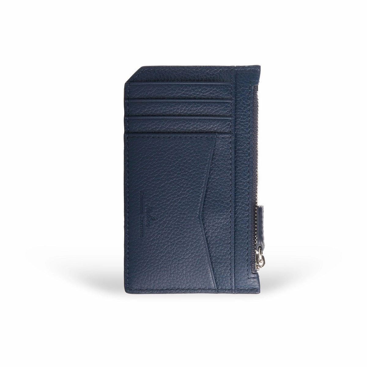 Nicky Leather Card Case with Zip Pocket