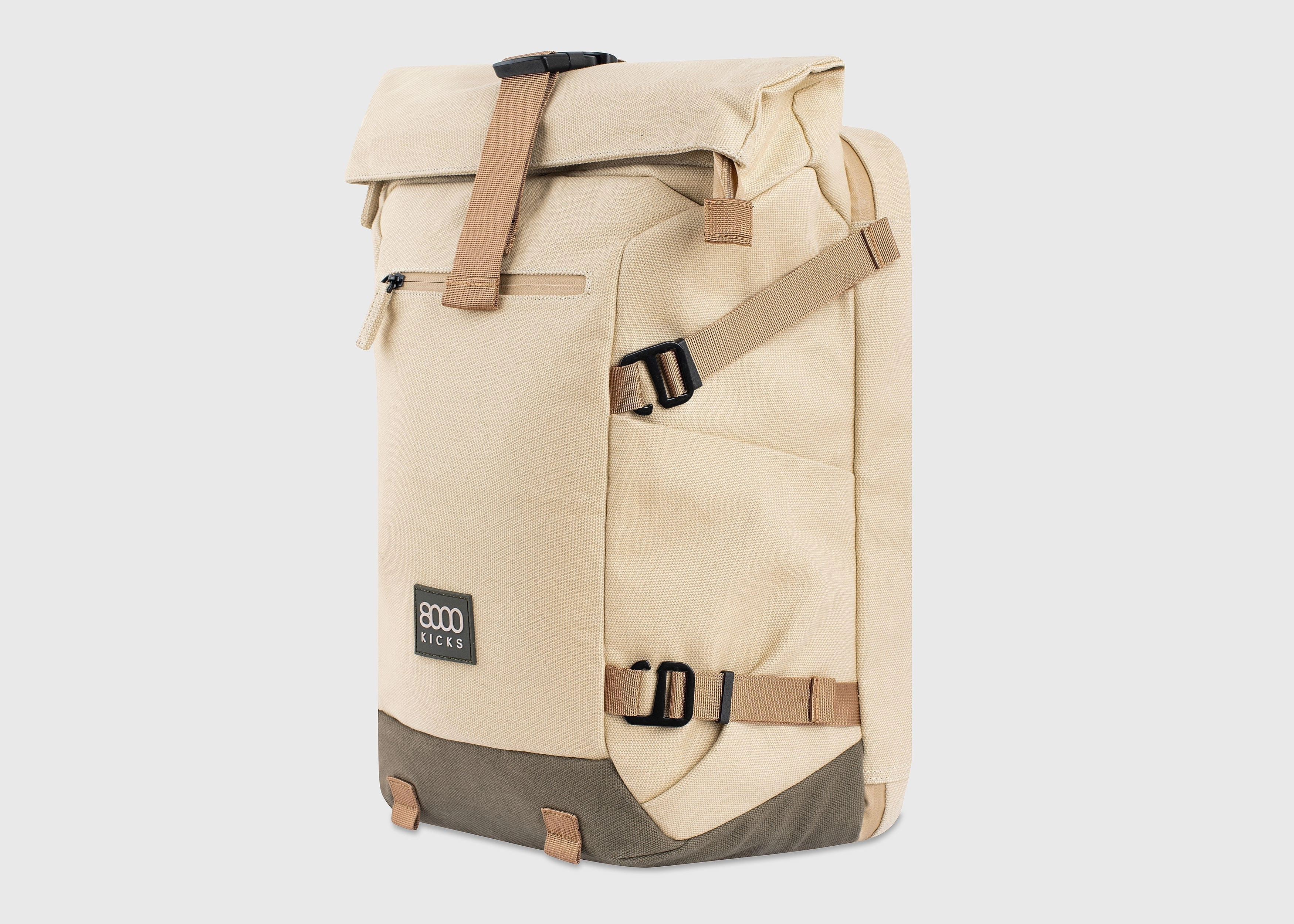 Nomad Vegan Hemp Backpack | Beige & Green