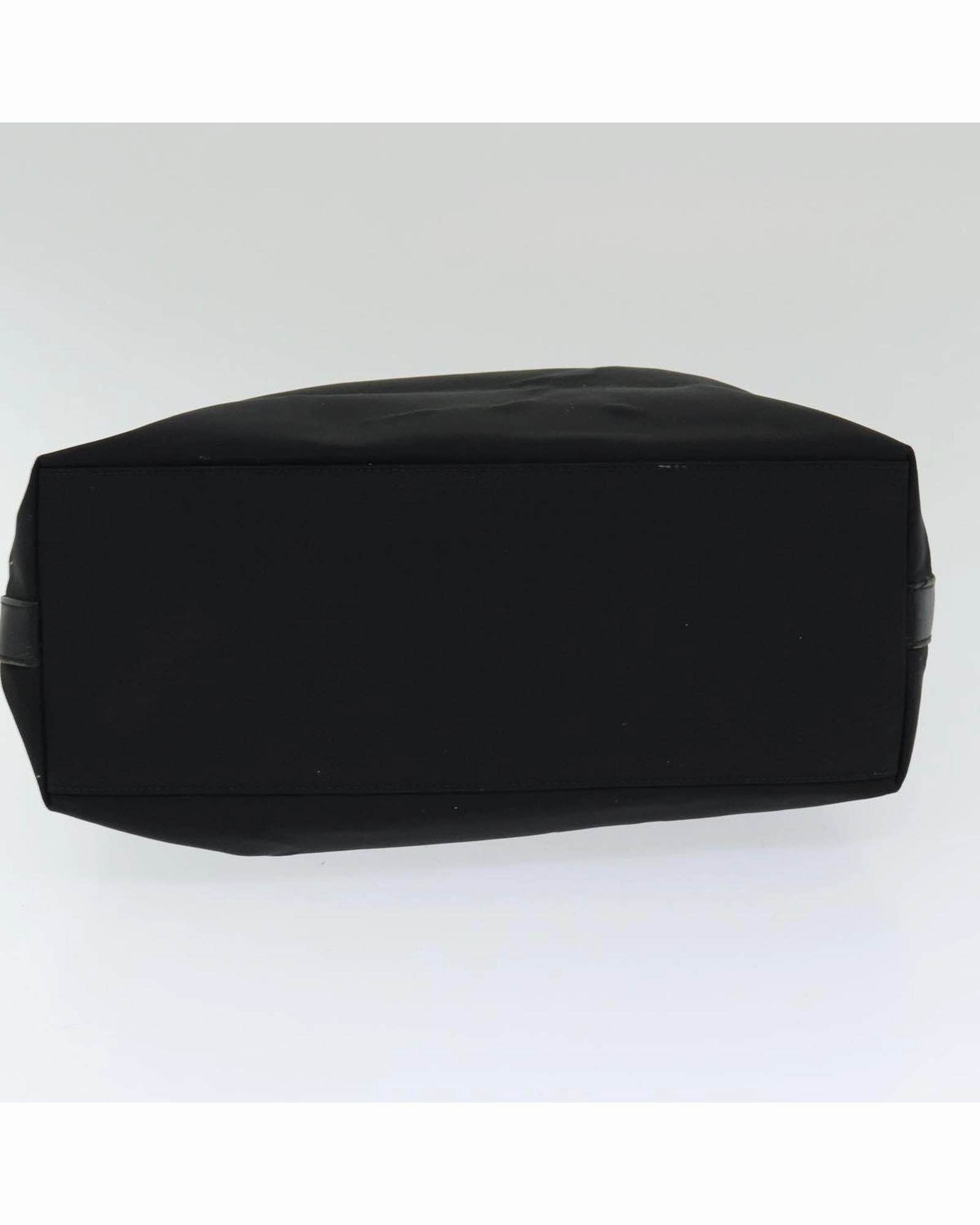 Nylon Hobo Shoulder Bag Black
