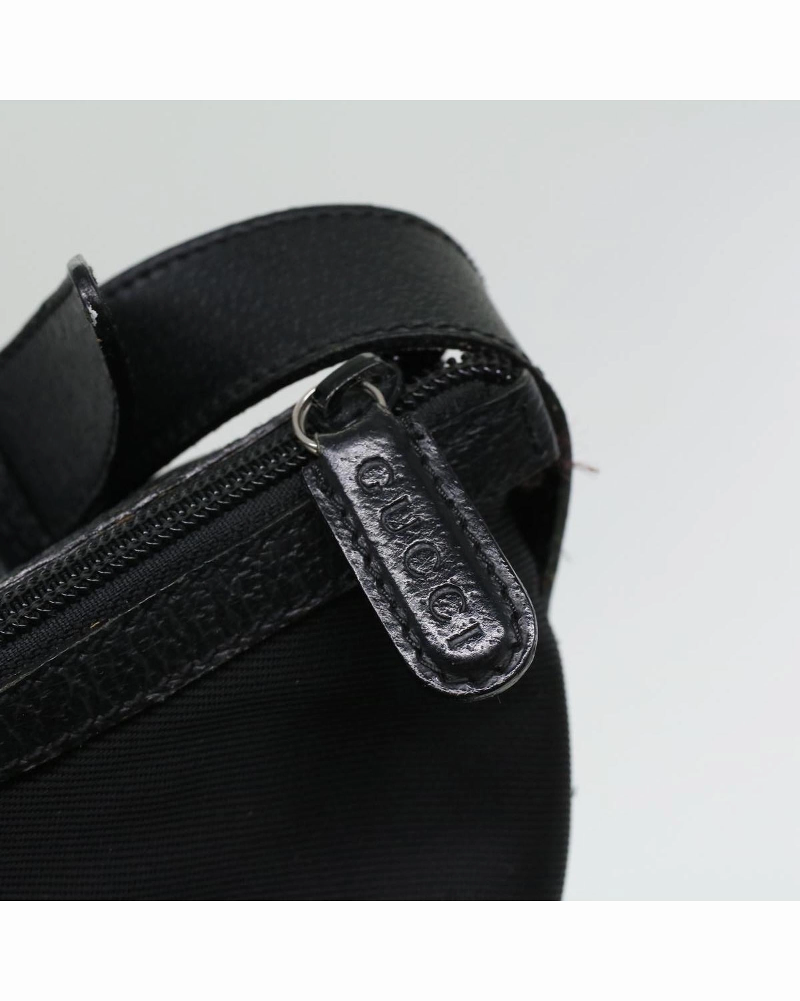 Nylon Shoulder Bag Black Hobo