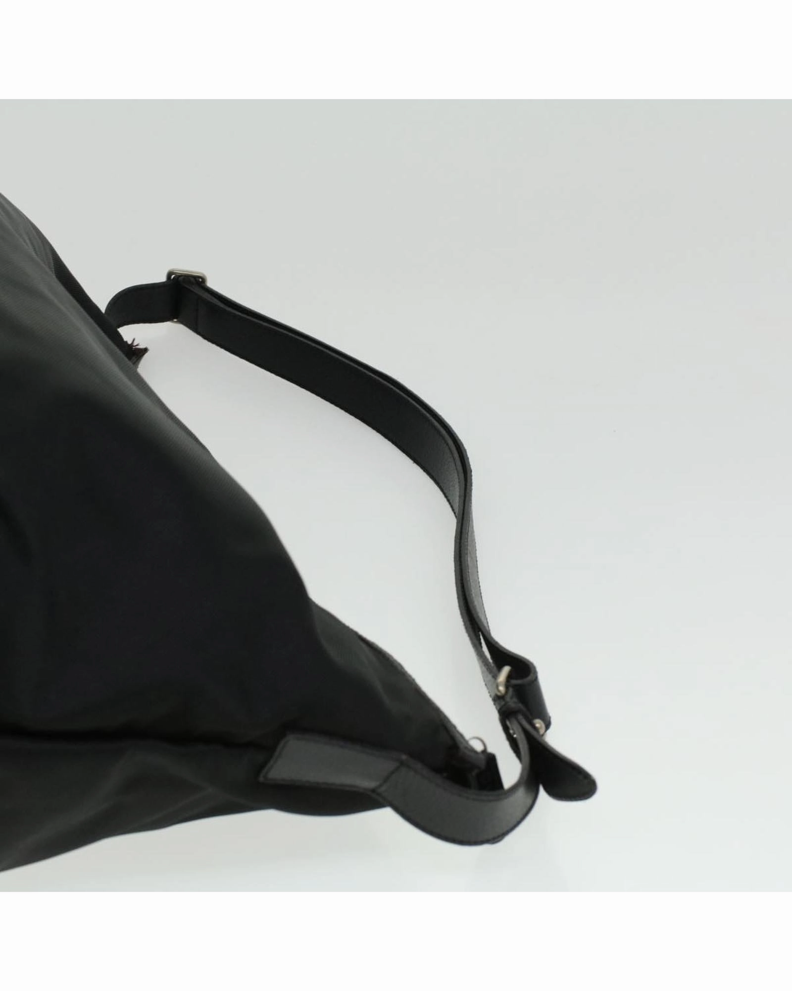 Nylon Shoulder Bag Black Hobo