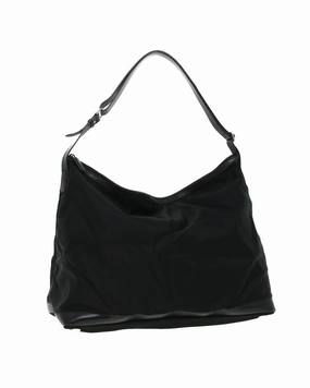 Nylon Shoulder Bag Black Hobo