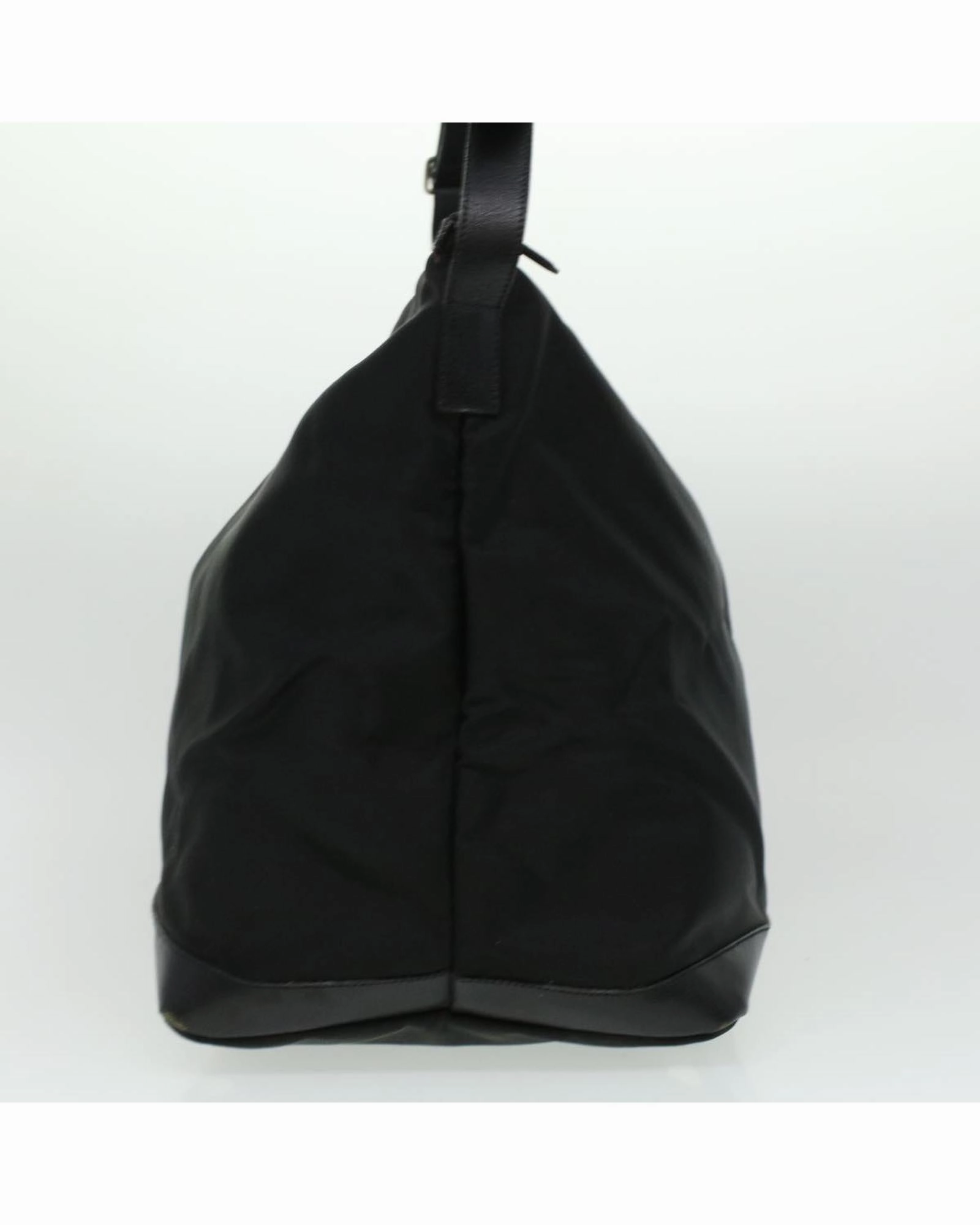 Nylon Shoulder Bag Black Hobo