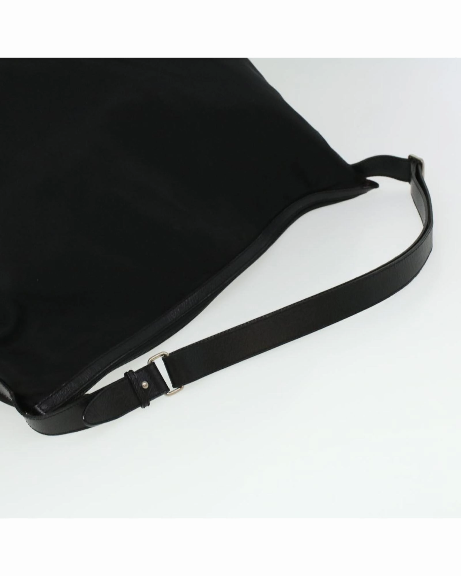 Nylon Shoulder Bag Black Hobo